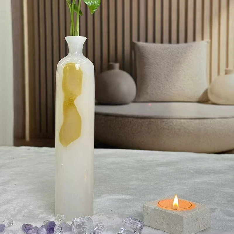 White Onyx Vases